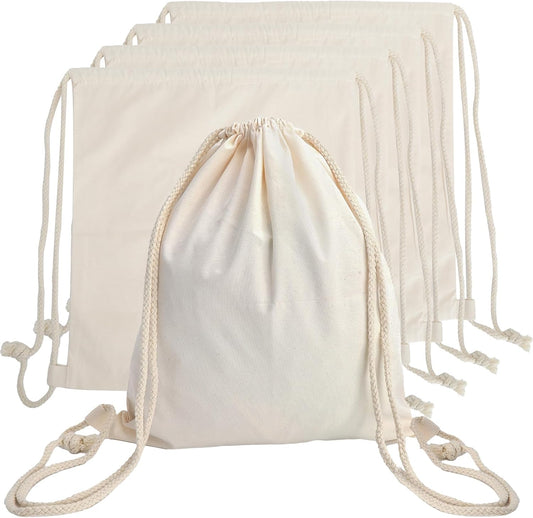 Sac de sport à cordon: en coton, Lot de 5, 35 × 40cm
